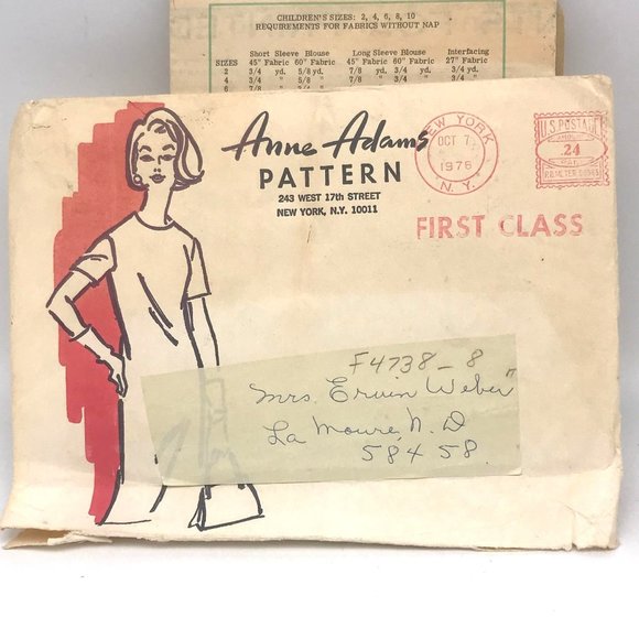 Vintage Sewing PATTERN 4738 Mail Order 1976 Ann Adams Childs Blouse and Jumpsuit - Picture 4 of 4